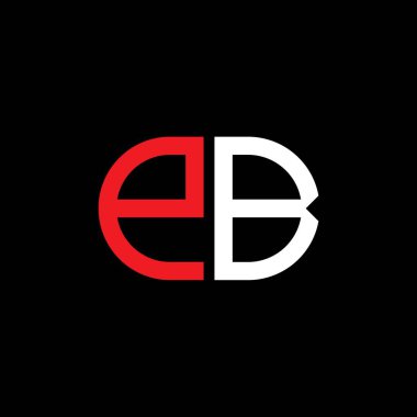 Vektör grafikli PB harf logosu yaratıcı tasarımı