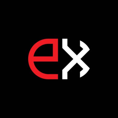 Vektör grafikli PX harfli yaratıcı logo tasarımı