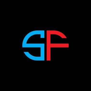 SF letter logo creative design with vector graphic