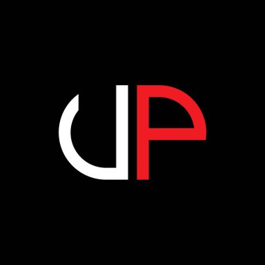 UP harfi logo yaratıcı tasarımı vektör grafik ile