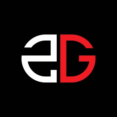 Vektör grafikli ZG harf logosu yaratıcı tasarımı