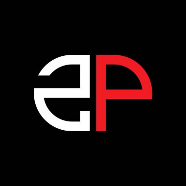 Vektör grafikli ZP harf logosu yaratıcı tasarımı