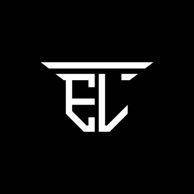 EL harfi logosu vektör grafikli yaratıcı tasarım