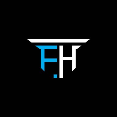 FH harfi logosu vektör grafikli yaratıcı tasarım