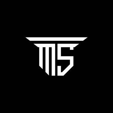 MS harfi logo yaratıcı tasarımı vektör grafik ile