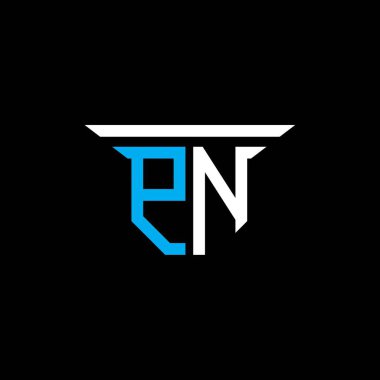 Vektör grafikli PN harf logosu yaratıcı tasarımı