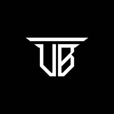 Vektör grafikli UB harfli yaratıcı logo tasarımı