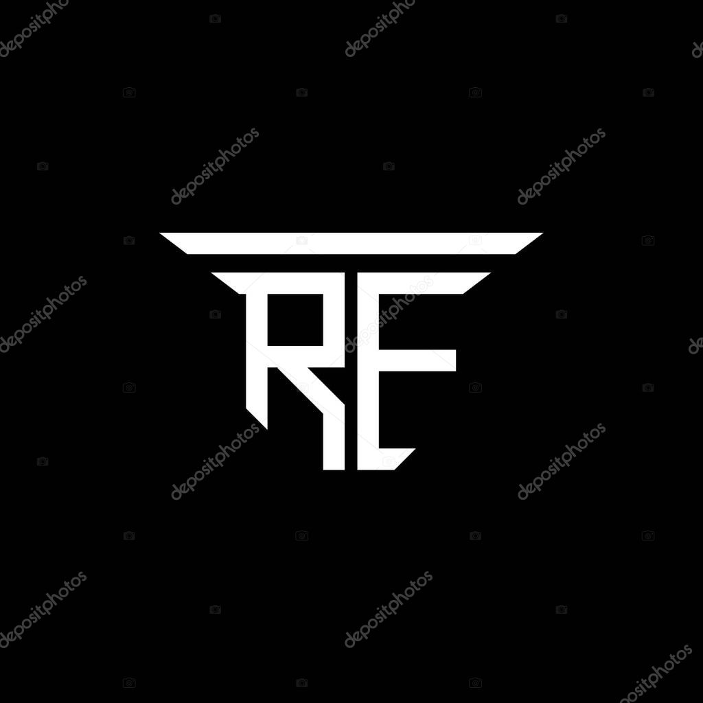 RF letter logo creative design with vector graphic