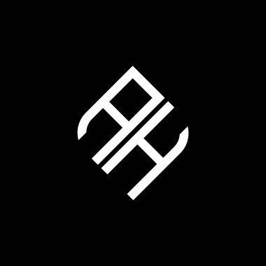 AH harf logosu vektör grafikli yaratıcı tasarım
