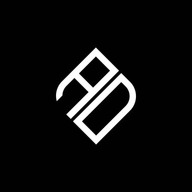 Vektör grafikli AO harf logosu yaratıcı tasarımı