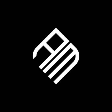 AM harfi logosu vektör grafikli yaratıcı tasarım