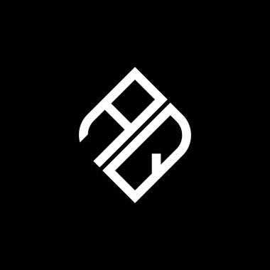 AQ harfi logosu vektör grafikli yaratıcı tasarım