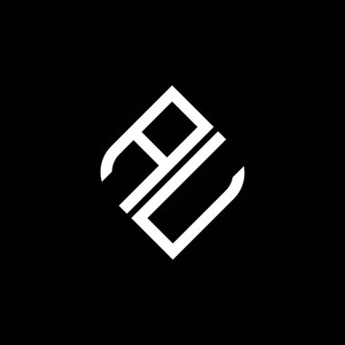 Vektör grafikli AU harf logosu yaratıcı tasarımı