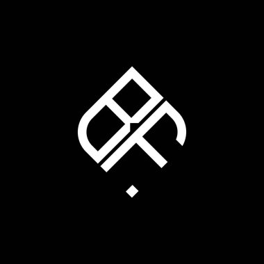 Vektör grafikli BF harf logosu yaratıcı tasarımı