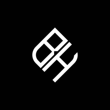 BH harfi logosu vektör grafikli yaratıcı tasarım
