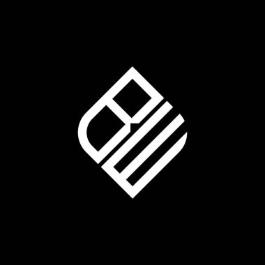 Vektör grafikli BW harf logosu yaratıcı tasarımı