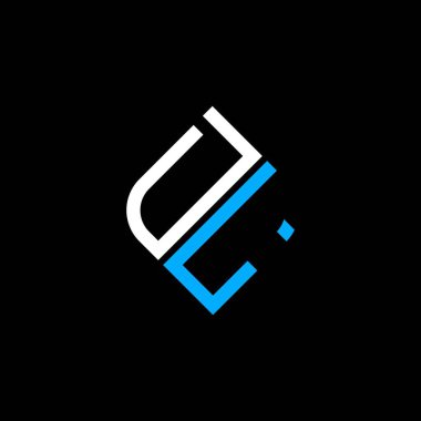 Vektör grafikli DL harf logosu yaratıcı tasarımı