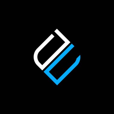 Vektör grafikli DU harf logosu yaratıcı tasarımı