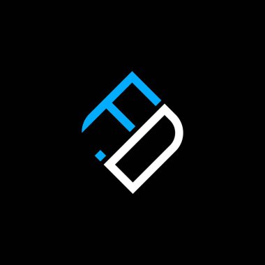FD harf logosu vektör grafikli yaratıcı tasarım