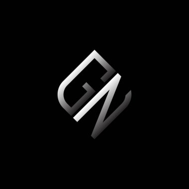 Vektör grafikli GN harf logosu yaratıcı tasarımı