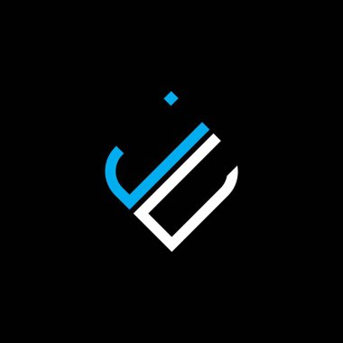 JU harf logosu vektör grafikli yaratıcı tasarım