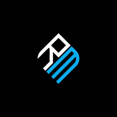 RM harf logosu vektör grafikli yaratıcı tasarım