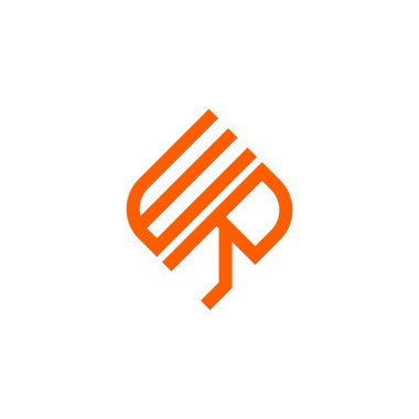 WR harf logosu vektör grafikli yaratıcı tasarım