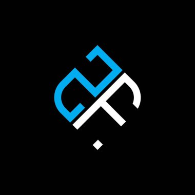 Vektör grafikli ZF harf logosu yaratıcı tasarımı
