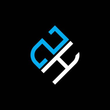 Vektör grafikli ZH harf logosu yaratıcı tasarımı