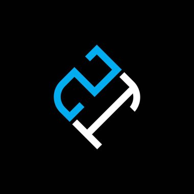 Vektör grafikli ZI harf logosu yaratıcı tasarımı