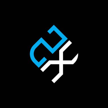 Vektör grafikli ZX harfli yaratıcı logo tasarımı
