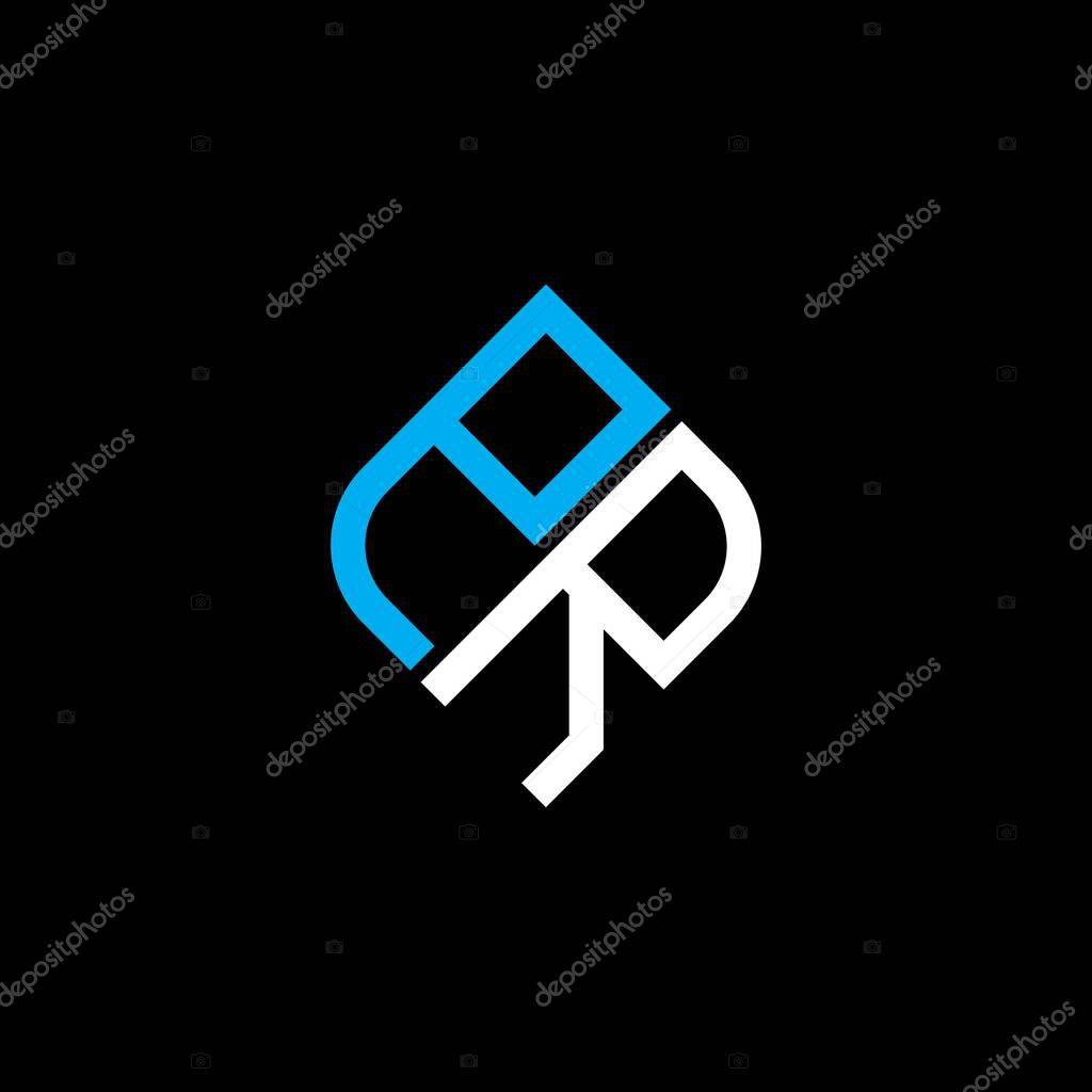 PR letter logo creative design with vector graphic