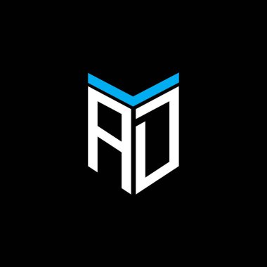 AD letter logo creative design with vector graphic