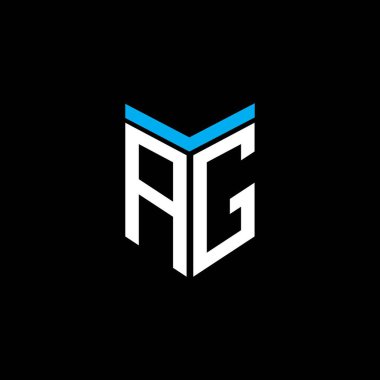 Vektör grafikli AG harf logosu yaratıcı tasarımı