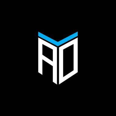 AO letter logo creative design with vector graphic