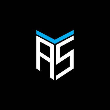 AS harf logosu vektör grafikli yaratıcı tasarım