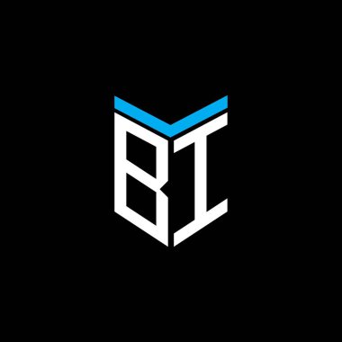 BI letter logo creative design with vector graphic