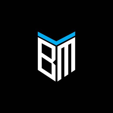 BM harfi logo yaratıcı tasarımı vektör grafik ile