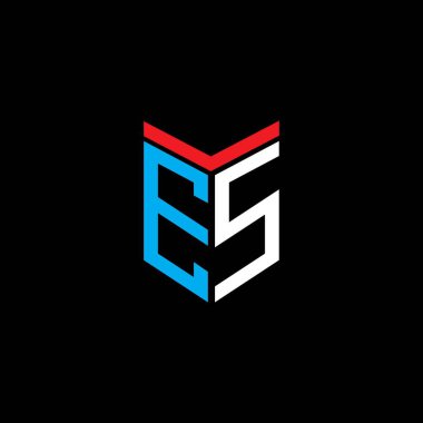ES harfi logo yaratıcı tasarımı vektör grafik ile