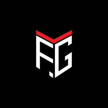 Vektör grafikli FG harf logosu yaratıcı tasarımı