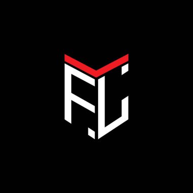 Vektör grafikli FL harf logosu yaratıcı tasarımı