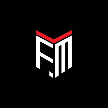 FM harf logosu vektör grafikli yaratıcı tasarım