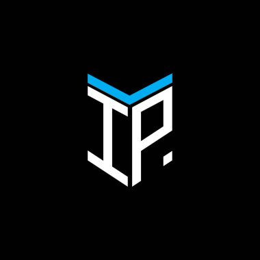 IP harfi logosu vektör grafikli yaratıcı tasarım