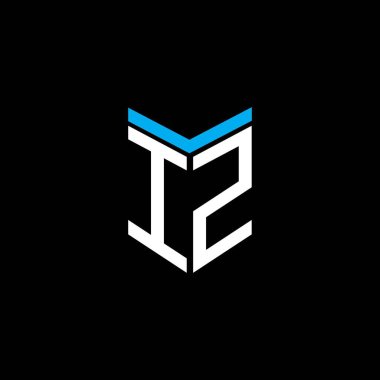 İZ harfi logosu vektör grafikli yaratıcı tasarım