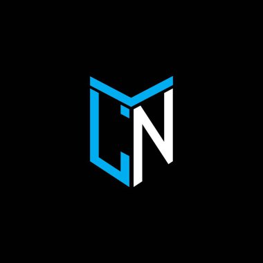 LN harfi logosu vektör grafikli yaratıcı tasarım