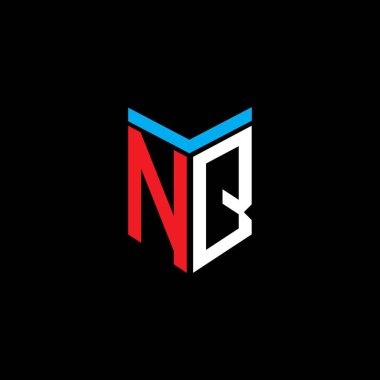NQ harfi logosu vektör grafikli yaratıcı tasarım