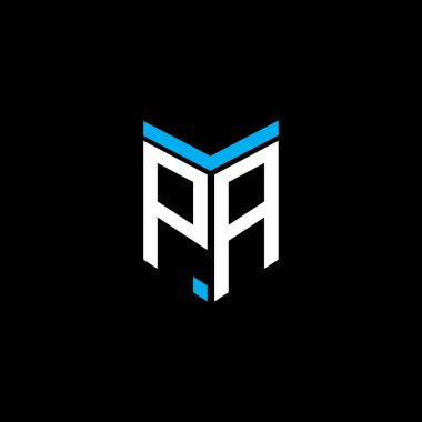 Vektör grafikli PA harfli yaratıcı logo tasarımı