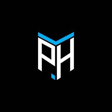 Vektör grafikli PH harf logosu yaratıcı tasarımı