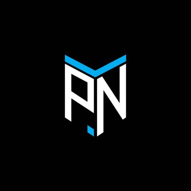 Vektör grafikli PN harf logosu yaratıcı tasarımı