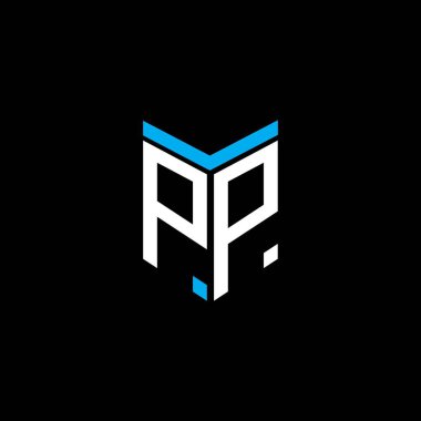 Vektör grafikli PP harf logosu yaratıcı tasarımı